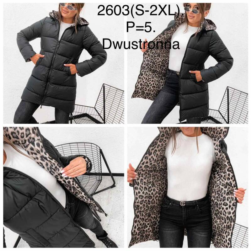 Kurtki damskie zimowe Roz S-2XL, 1 Kolor Paczka 5 szt